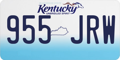 KY license plate 955JRW