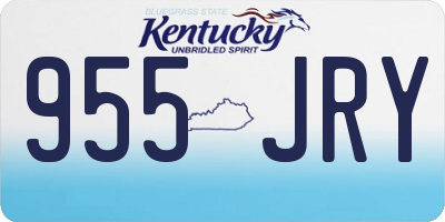 KY license plate 955JRY