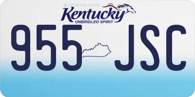 KY license plate 955JSC
