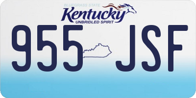 KY license plate 955JSF