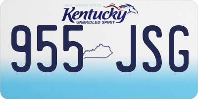 KY license plate 955JSG