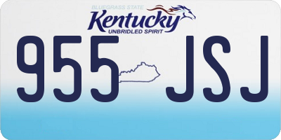 KY license plate 955JSJ
