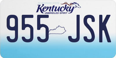 KY license plate 955JSK