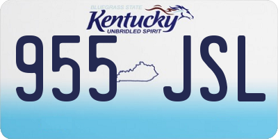 KY license plate 955JSL