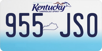 KY license plate 955JSO