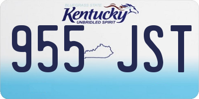 KY license plate 955JST