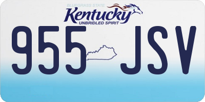 KY license plate 955JSV