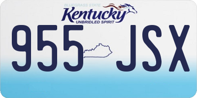 KY license plate 955JSX