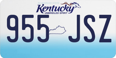 KY license plate 955JSZ