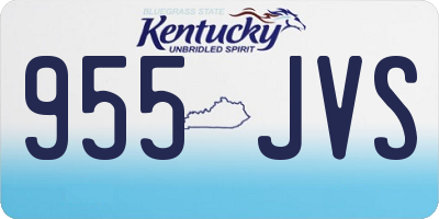 KY license plate 955JVS