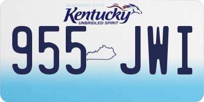 KY license plate 955JWI