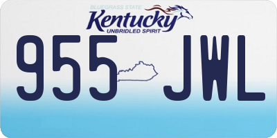 KY license plate 955JWL