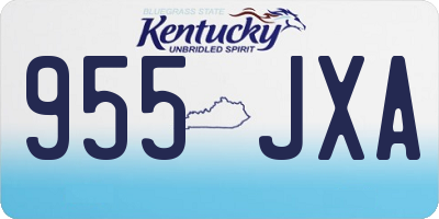 KY license plate 955JXA