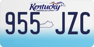KY license plate 955JZC