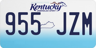 KY license plate 955JZM
