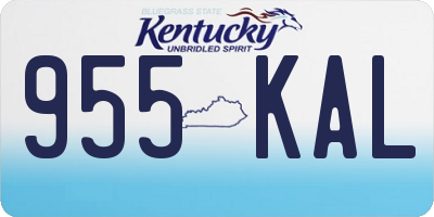 KY license plate 955KAL