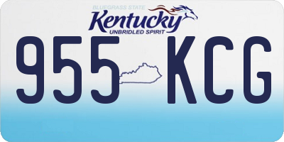 KY license plate 955KCG