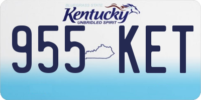 KY license plate 955KET