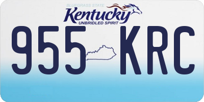 KY license plate 955KRC