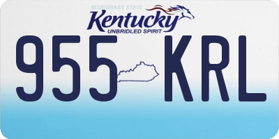 KY license plate 955KRL