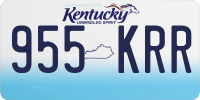 KY license plate 955KRR