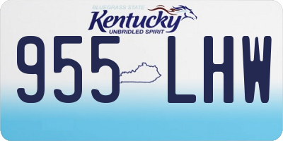 KY license plate 955LHW