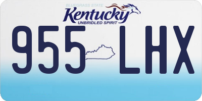 KY license plate 955LHX