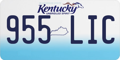 KY license plate 955LIC