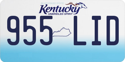 KY license plate 955LID