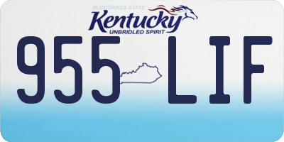 KY license plate 955LIF