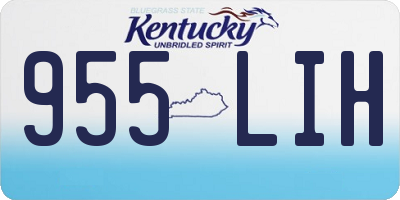 KY license plate 955LIH