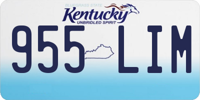KY license plate 955LIM