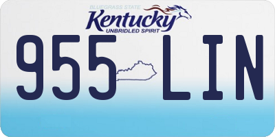 KY license plate 955LIN