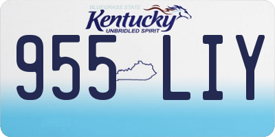 KY license plate 955LIY
