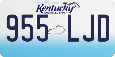 KY license plate 955LJD