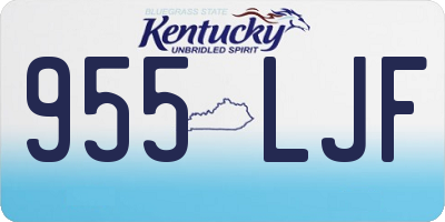 KY license plate 955LJF