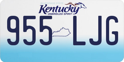 KY license plate 955LJG