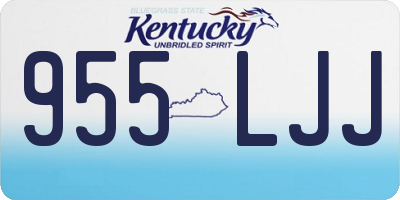KY license plate 955LJJ