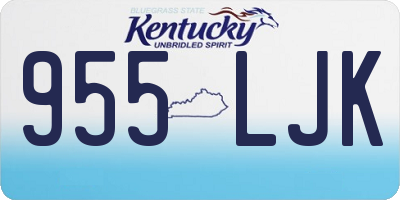 KY license plate 955LJK