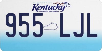 KY license plate 955LJL