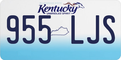 KY license plate 955LJS