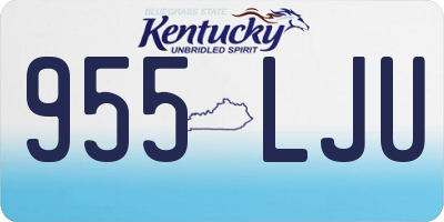 KY license plate 955LJU