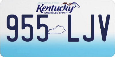 KY license plate 955LJV