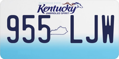 KY license plate 955LJW