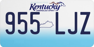 KY license plate 955LJZ