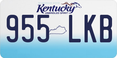 KY license plate 955LKB