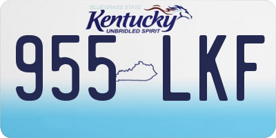 KY license plate 955LKF