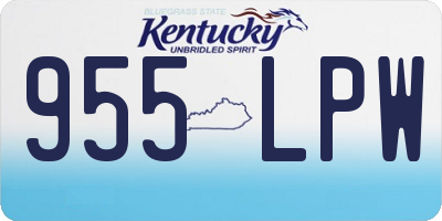 KY license plate 955LPW