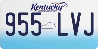 KY license plate 955LVJ