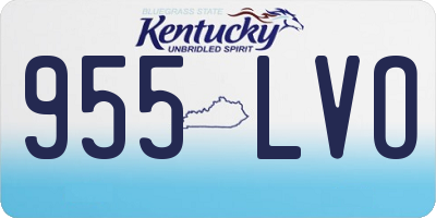 KY license plate 955LVO